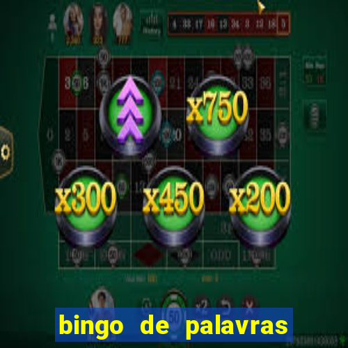 bingo de palavras 3 ano